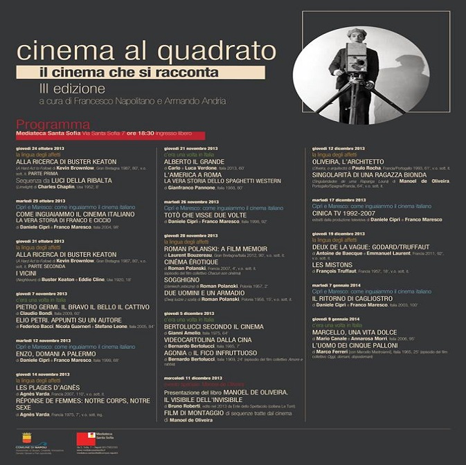 Napoli: Rassegna cinematografica Cinema al quadrato